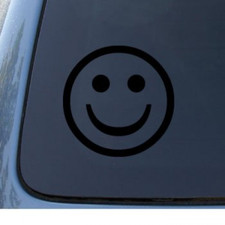 SMILE - Happy Face - Car, Truck, Notebook, Vinyl Decal Sticker