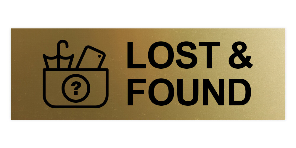 Basic Lost And Found Wall or Door Sign | eBay
