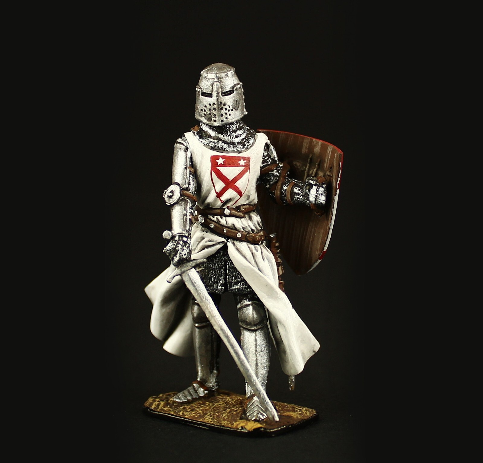 Tin soldier Collectible Templar Knight XIV c.  Medieval