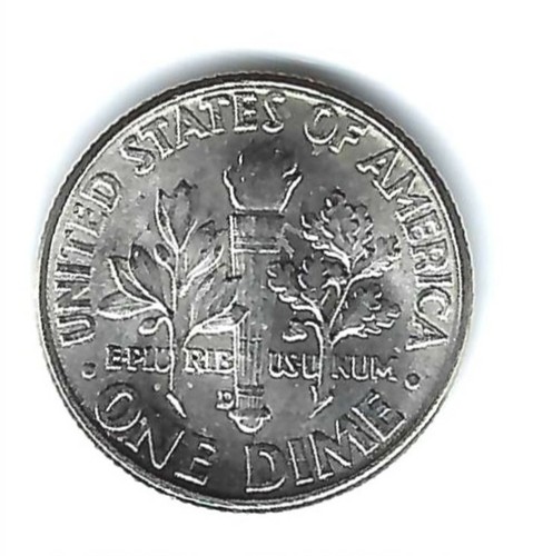 1961-D Denver Ten Cent Brilliant Uncirculated Roosevelt Silver Dime! - Picture 2 of 2