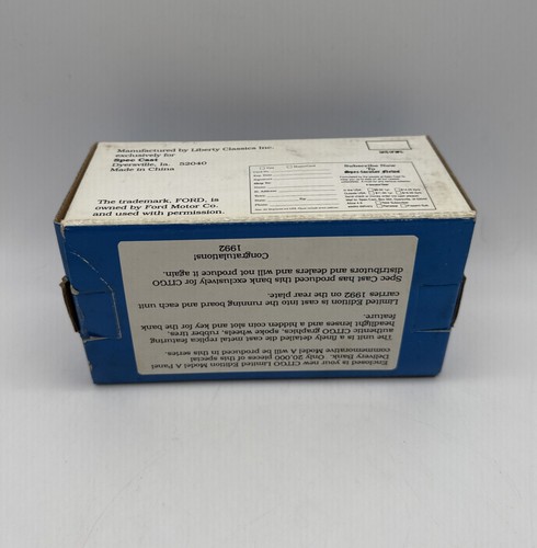 1992 Limited Edition #3 CITGO Petroleum Corp Ford Model A Delivery Die-Cast Bank - Picture 2 of 3