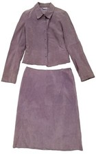 Vintage Halogen 100 Suede Skirt Blazer Lavender RARE FIND SZ 8 Skirt, Small Top
