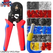 1200PCS Connectors Cord Wire Crimp Cable Pin End Bootlace Ferrule Terminals Kit