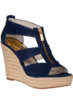 wedge navy blue shoes