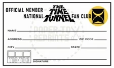 THE TIME TUNNEL NATIONAL FAN CLUB MEMBERSHIP CARD - VINTAGE FANTASY