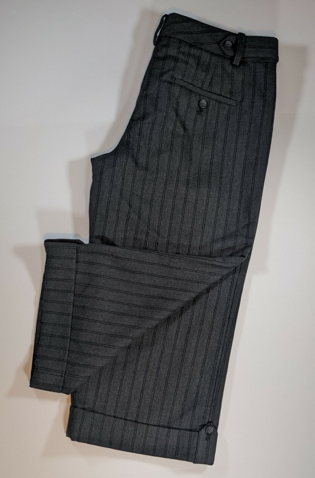 Express Design Studio Gray Editor Cropped Pinstri… - image 8