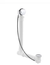 KOHLER 7213-CP Clearflo Cable Bath Drain, PVC Tubing, Metal Handle, Chrome 