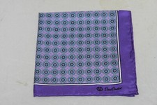 David Donahue Men's Purple Medallion Pocket Square