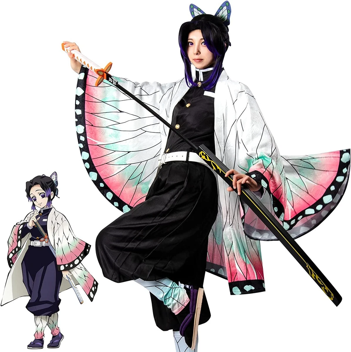 Demon slayer Cosplay Phalaenopsis Shinobu Costume Demon Squadron