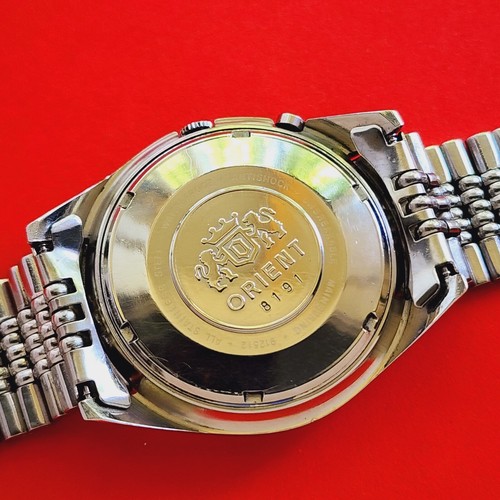Orient Automatic Watch Quickset Date Vintage With Bracelet 8191 912512 Mens - Picture 7 of 12