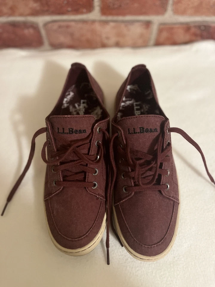 Tênis Oxford Feminino LL Bean Campside Tamanho 8 Verde Renda Até os Bicos - Imagem 3 de 4