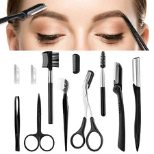 8 in 1 Eyebrow Grooming Kit, Multipurpose Exfoliating Dermaplaning Tool