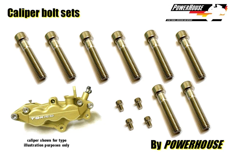 Suzuki GSX 1400 K1-K7 Inox Joint Boulon Set Tokico 6 Pot Etriers de Frein Avant - Photo 1/1