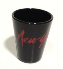 New York Shot Glass Black with Red Letters Souvenir
