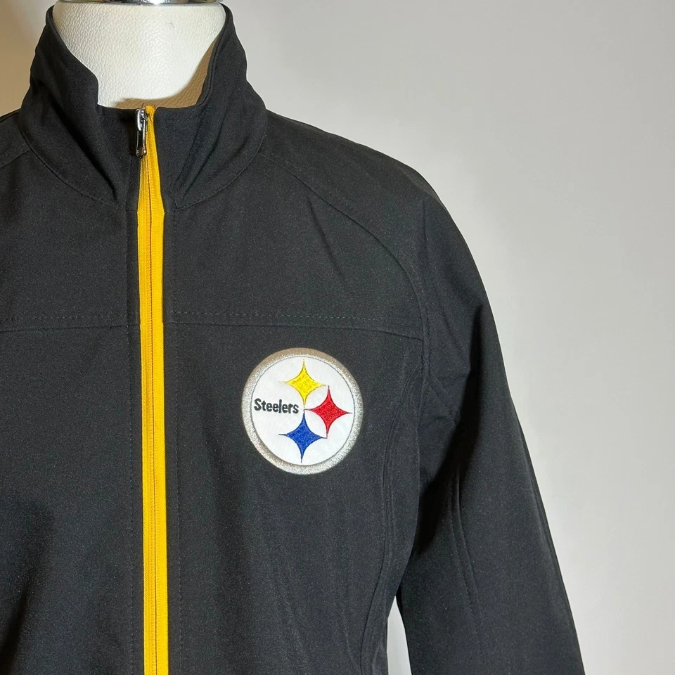 Pittsburgh Steelers NFL Fútbol Softshell Rendimiento Chaqueta Mujer Talla Mediana Foto 2 de 4