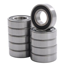 10 Pcs 6004-2RS C3 Bearing 20x42x12mm Premium Rubber Sealed Industrial Grade