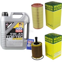 Inspektionspaket 5L Liqui Moly Top Tec 4100 5W-40 FüR Audi A2 1.4 TDI 1.2 VW