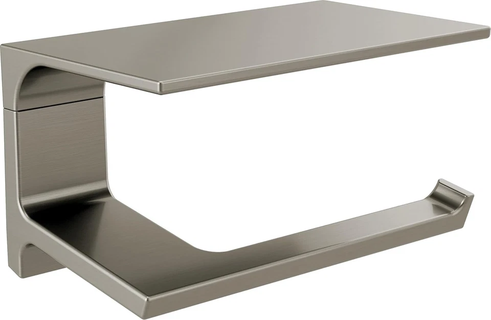Delta 79956 Brilliance Stainless Pivotal 7" Tissue Holder With Shelf - Image 3 of 4