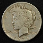 1921-P $1 Silver Peace Dollar, High Relief - Free Shipping USA