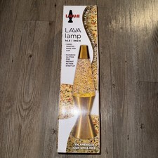 The Original Lava Lamp Rainbow Glitter Gold Base 14.5 New Retro Since 1965 Brand