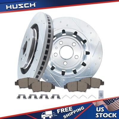 Front Drilled Rotors Brake Pads for Ford Taurus Explorer Flex Lincoln MKS MKT