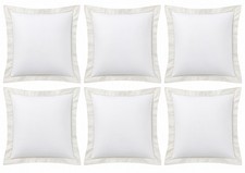 6-Ralph Lauren RL Organic Sateen Border European shams 26x26  Parchment