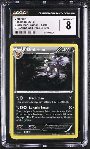 CGC 8 Umbreon 2016 Black Star Promos XY96 Holo Pokemon Card