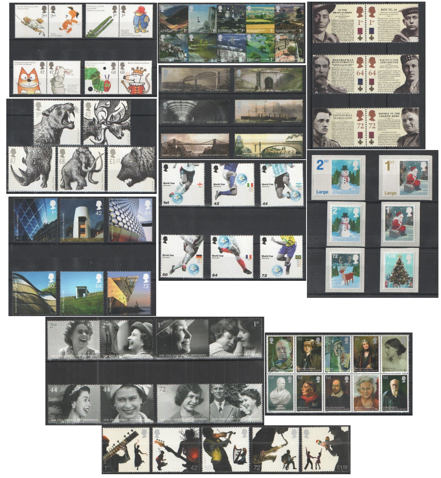 2006 Commemorative Stamps. Complete year set of 11 issues. Unmounted mint.