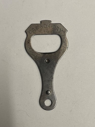 Vintage Canada Dry Ginger Ale Metal Advertising Bottle Opener