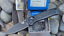 BENCHMADE 535 Bugout 3.24" S30V Aluminum CUSTOMIZED "Black & Blue" + TITANIUM x5