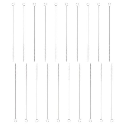 20Pcs Straw Cleaner Brush Set 8 Inch Length 4mm OD Nylon Bristles White