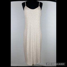 Wild Fable Dress Womens XL Beige Sleeveless Ribbed Knit Long Midi Unlined Casual