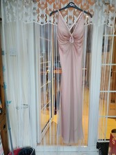 Frank Usher Bridesmaid Prom Evening Dress Size 10-12 Beautiful Dusky Pink