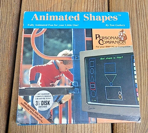 Vintage Personal Companion Animated Shapes IBM PC 3.5 Floppy Disc