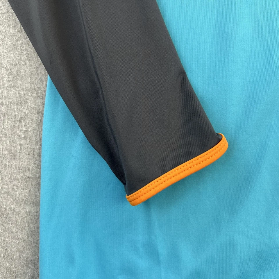 TYR Long Sleeve Swim Shirt Rash Guard XL 16/18 Blue Black Orange Youth Sun UPF - Image 4 of 4