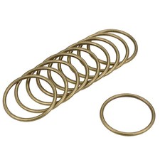 10Pcs O Ring Buckle 1.6" 40mm O-Rings Bronze Tone for Hardware Bags Craft DIY
