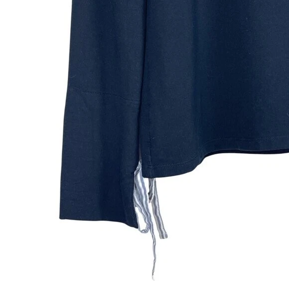 Suéter VINEYARD VINES Azul Marino Rayas Seersucker Espalda Talla Mediana Foto 3 de 4