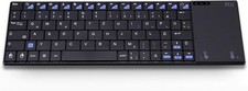 Rii K12+ Mini Funk Kabellos Tastatur mit MultiTouchpad Wireless Keyboard Deutsch