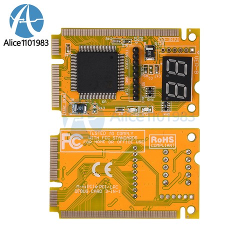 Mini 3 in1 PCI PCI-E LPC PC Laptop Analyzer Tester Diagnostic Post Test Card - Afbeelding 1 van 12