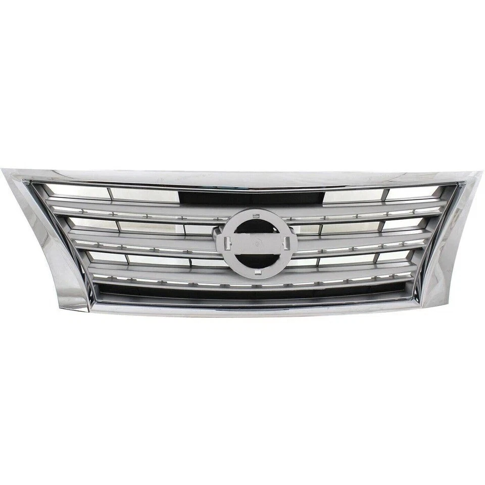 NEW FRONT BUMPER UPPER LOWER GRILLE & FOG COVER 4PC FOR 2013-2015 NISSAN SENTRA Foto 3 de 4