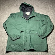Vintage Columbia Jacket Mens Large Green Hood...