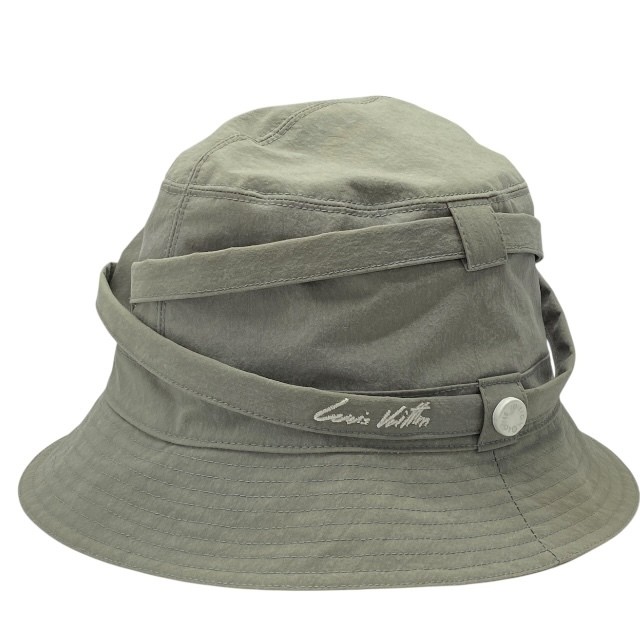 LOUIS VUITTON LV Rope Bucket Hat Nylon Gray MP2645 | eBay