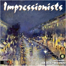 Impressionists 2026 Wall Calendar 12 Month | 12 x 24 Open | Thick  Sturdy Pap...
