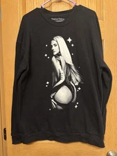 Meghan Trainor Timeless Tour Black Crewneck Sweatshirt Adult Size Large Pullover