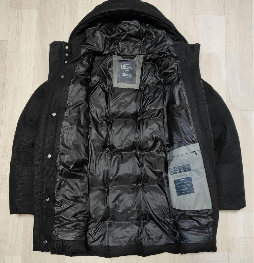 HERNO Laminar Down Jacket Black Size 46 Used Long… - image 5
