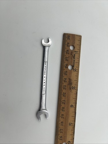 Chiave ad estremità aperta vintage artigianale -v- 1/4” da 5/16” - Foto 3 di 3