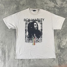 Vintage Zion Rootswear T Shirt Mens Large Bob Marley Gray Graphic Tee Y2K