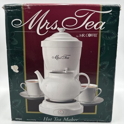Mrs Tea by Mr Coffee - Hot Tea Maker 6 Cup Ceramic Pot White Vintage Open Box