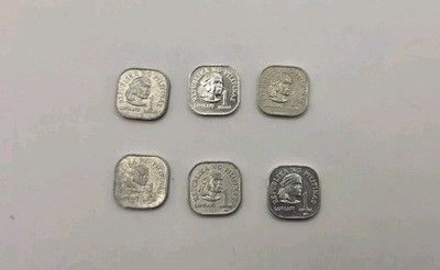 1976-1982 Philippines 1 Sentimo Ang Bagong Lipunan Series.Lapu Lapu.Lot Of 6.UNC