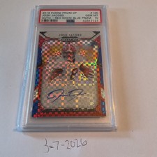 2019 Prizm Draft Picks Auto Prizms Red  Blue Josh Jacobs RC /99 PSA 10